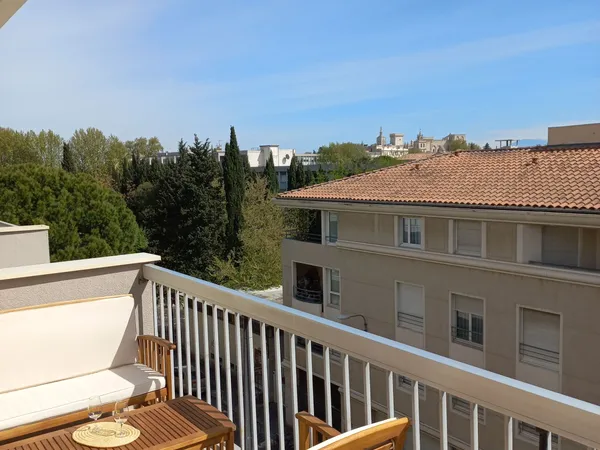 T1 Intra-Muros 40m² terrasse vue Palais des Papes