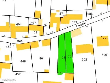 Terrain constructible 545 m² - CU positif - Tout-à-l'égout - Soucy