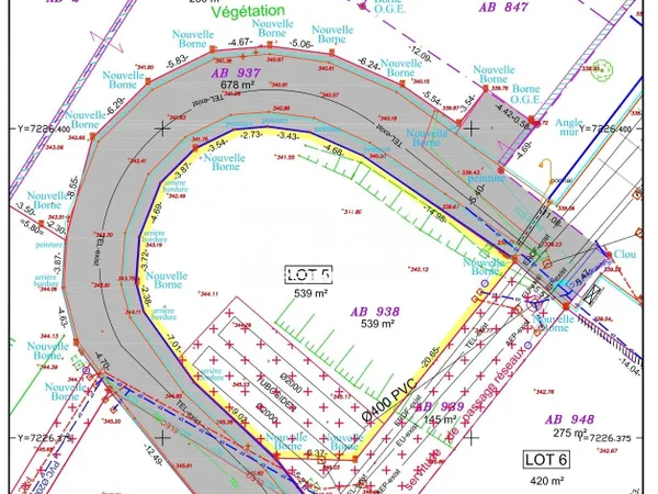 Terrain en individuel 539 m²