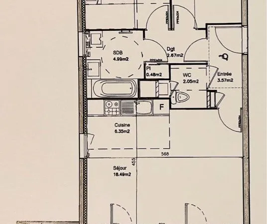 Location appartement T3 carré de soie
