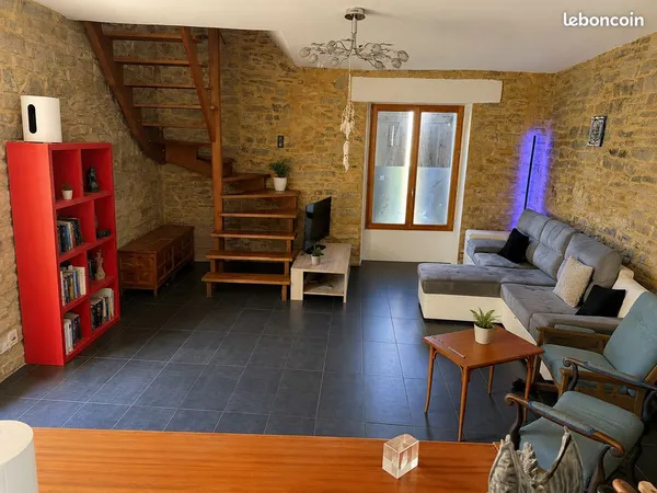 Maison de charme en pierre 3ch jardin avec fruitiers