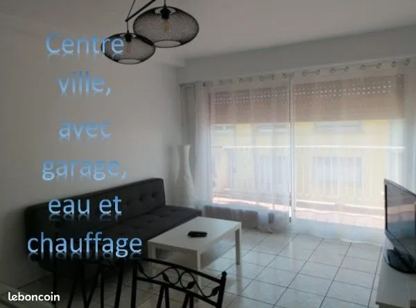 Appartement 48 m2, meublé, avec garage, eau et chauffage