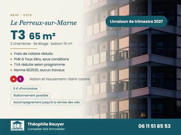 Appartement 3 pièces 65 m²