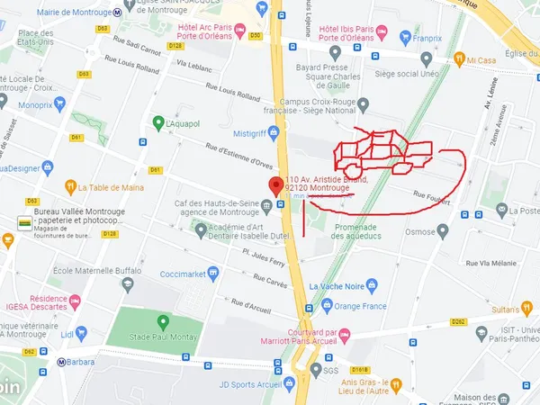Place de parking sécurisée - Montrouge - 110 avenue Aristide-Briand