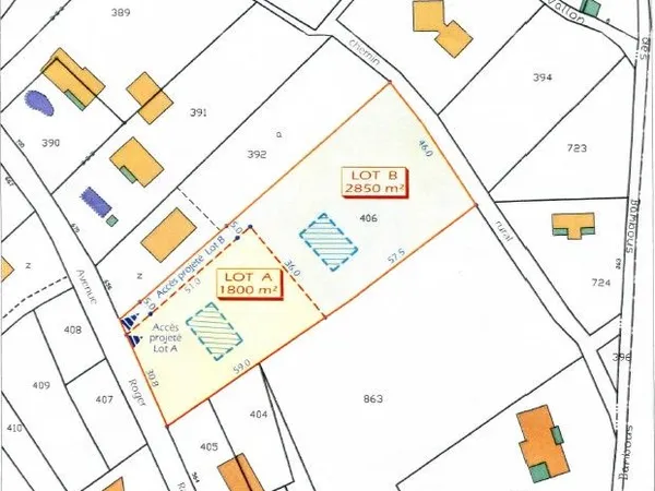 Terrain constructible 2850 m2
