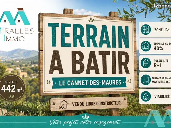 Terrain 442 m² Le Cannet-des-Maures