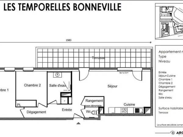 Appartement 3 pièces 66 m²