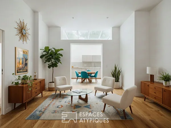 Rénovation de prestige sous verrière aux accents fifties
