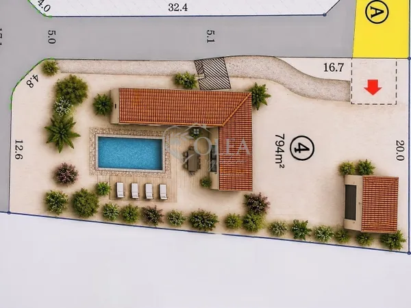 Terrain constructible 794 m² Exclusivité - Saint Quentin la Po