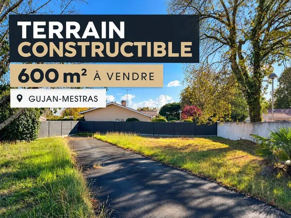 Terrain constructible dans un secteur calme et recherché