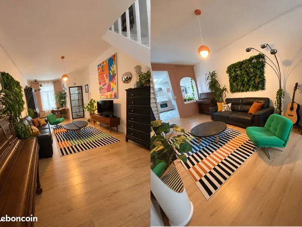 Maison avec terrasse, 3ch sur Croix Mairie. Métro à 5 mn