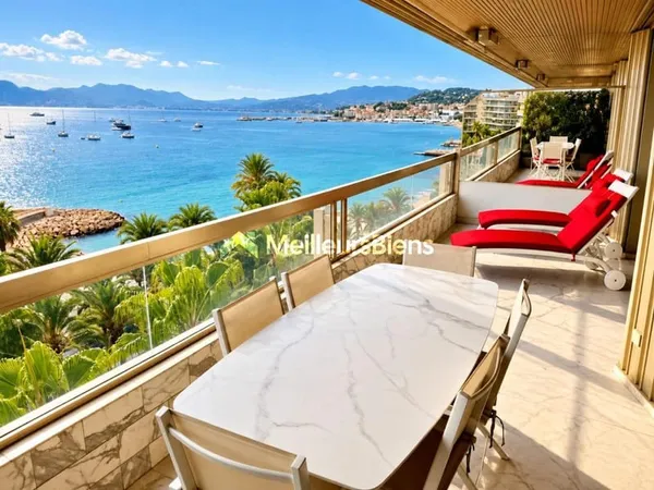 Cannes-Croisette : Appartement 89 m2, étage élevé, vue mer et terrasse