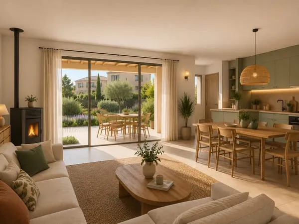 -Villa T4 au coeur d'un village au calme et a 20min d'aix en provence