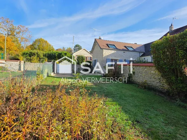 Maison en pierre, 3 chambres, bureau, garage, jardin 694m²