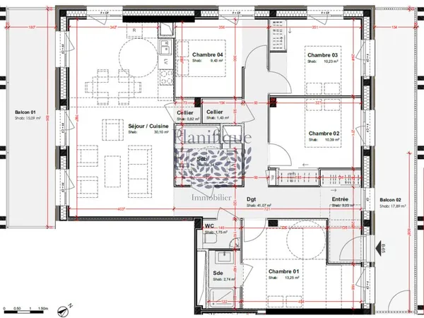 Appartement 5 pièces 101 m²
