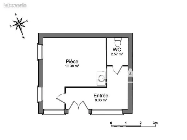 Local commercial 30m² à louer 608 - SAINT GERMAIN LES CORBEI 91250