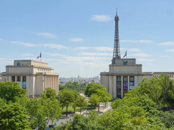 GEORGES MANDEL/TROCADÉRO. APPARTEMENT D'ANGLE SUD 5e ÉTAGE.