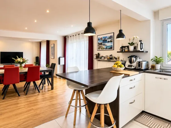 BEL APPARTEMENT FAMILIAL DE 110 m² AVEC BALCON, GARAGE ET PARKING PRIVATIF - QUARTIER LA VAUDOIRE