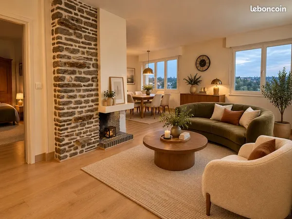 Mont-Saint-Aignan - Appartement 60 m² - Dernier étage - Vue panoramique exceptionnelle sur Rouen - P