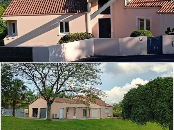 Maison plein pieds 5 chambres sur terrain arboré