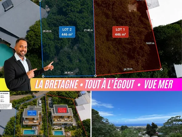 Terrain 446 m² Saint-Denis