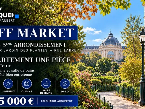 Vends Appartement 29 m2 - Proche Jardin des Plantes