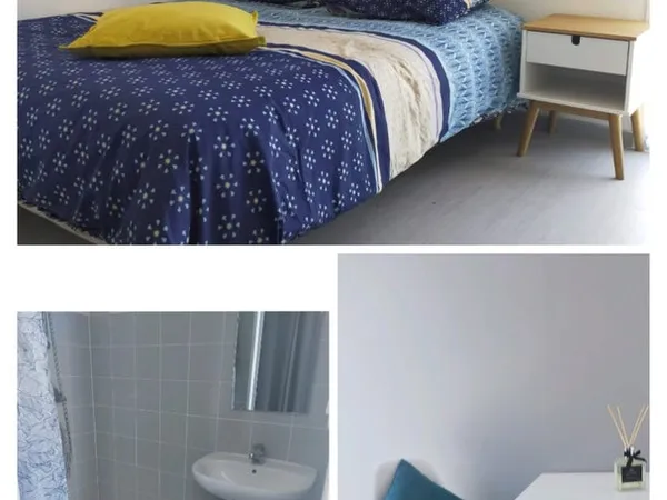 Chambre individuelle avec SDB dans maison/jardin