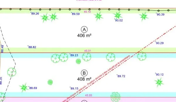 Terrain 408 m²