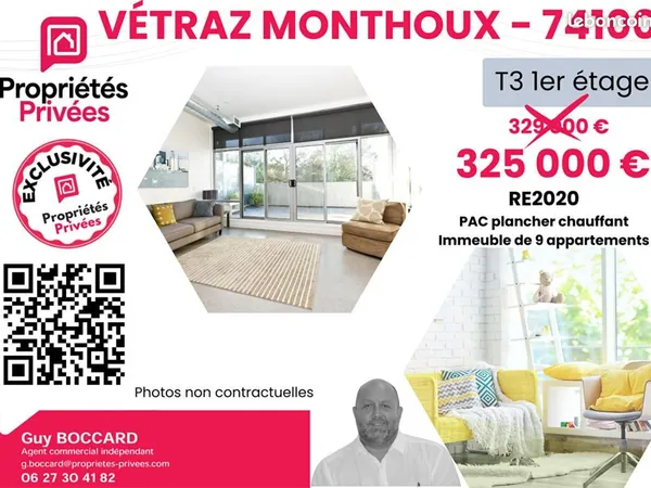 Appartement 3 pièces 65 m²