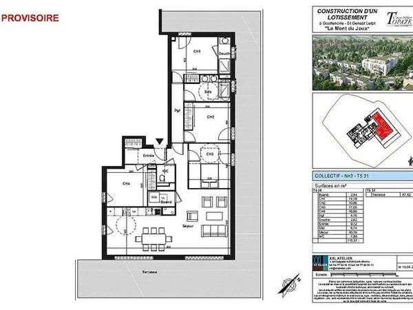 Appartement neuf Vente Saint-Genest-Lerpt 5p 111m² 425000€
