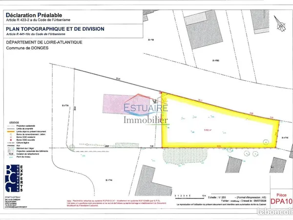Terrain 593 m² Donges