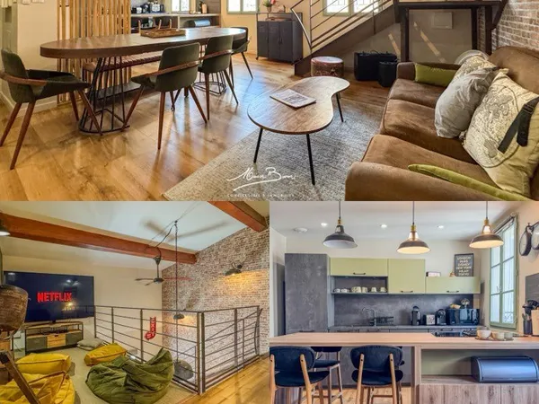 Colocation étudiante - Loft Duplex 110 m² entièrement rénové -climatisé Centre piétonnier de Toulon 