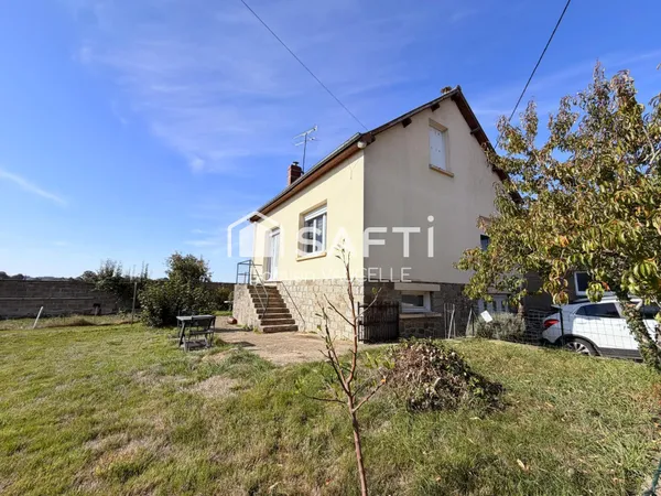 Pavillon de 80 m² sur sous-sol avec terrain de 1 200 m² et bâtiment de 115 m²