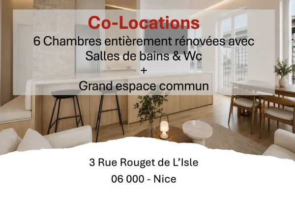 Loue chambre en colocation dans appartement