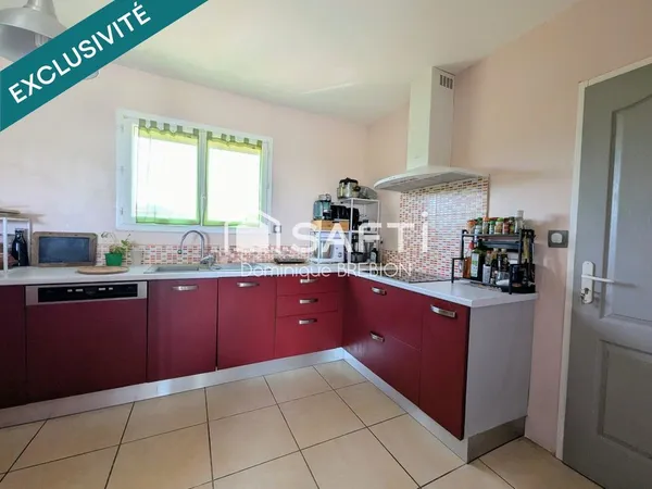 Vue vignes, villa plain-pied 137 m², 4 ch et bureau
