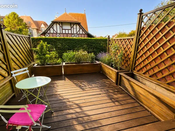 Studio meublé 22 m² avec terrasse dans l'éventail de Cabourg - Location à l'année