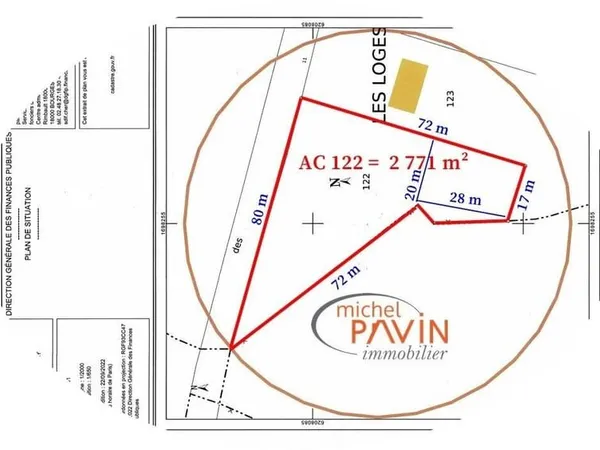 Terrain 2771 m²