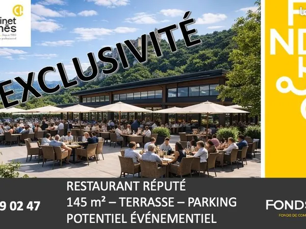 Fonds de commerce restaurant 215 m²