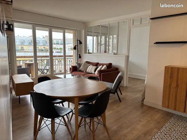 2 pièces + bureau - meublé - 45 m² + balcon - 5e asc. - vue dégagée - Épinettes