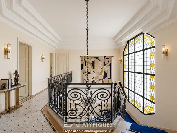 Villa Chaptal, duplex d'exception Art Déco aux volumes majestueux .