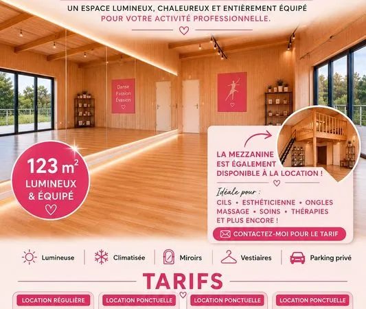 Location de salle 123 m² - Le Teich - Bassin d'Arcachon