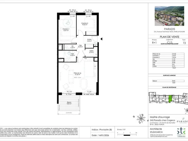 APPARTEMENT T3 71M2