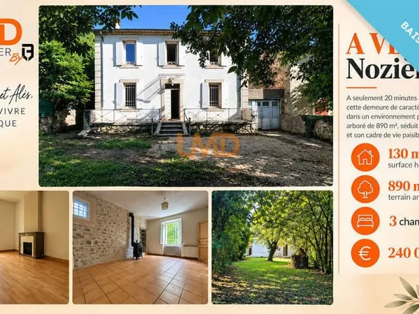 Maison ancienne avec jardin arboré à Nozières