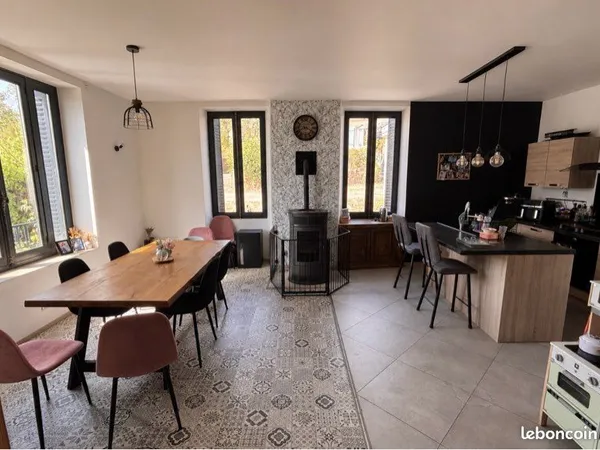 Maison de village 104 m² avec terrain, garage et cave - Sommant, proche Autun
