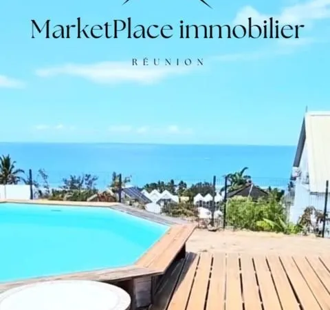 villa vue mer au centre de St Gilles Les Bains