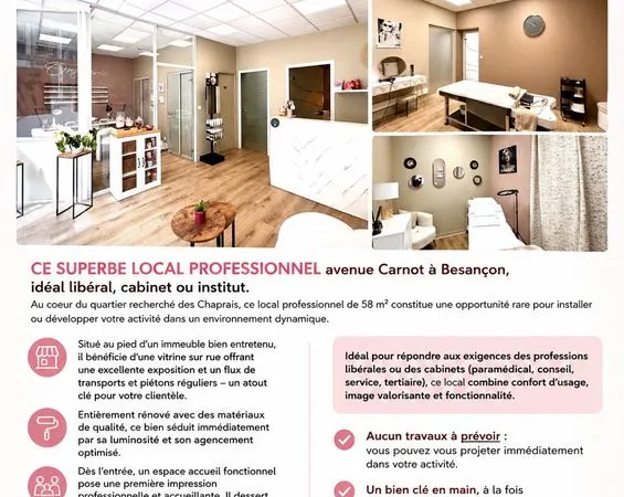 Commerce Vente Besançon  58m² 101000€