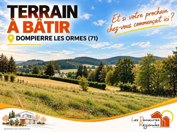 Terrain à bâtir de 792 m² à DOMPIERRE-LES-ORMES (71)