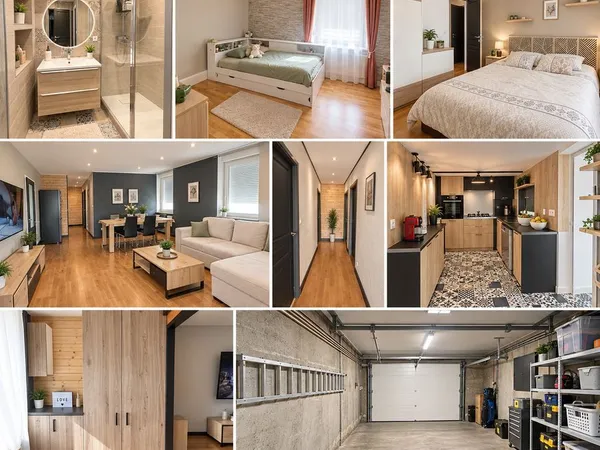 Appartement T3 avec garage, cave et cour