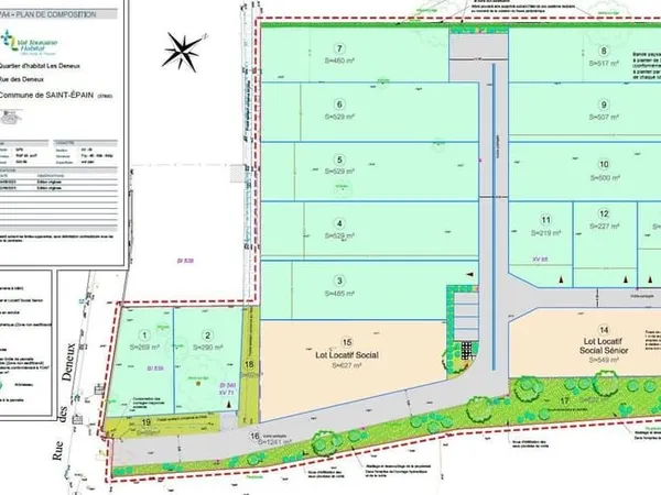 SAINT-EPAIN > Terrain prêt à construire !