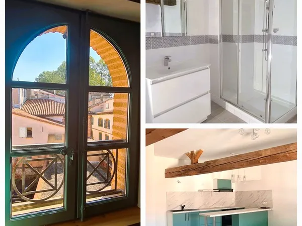 Dans le vieux Lavaur, T2 50 m2, rénové, au dernier étage avec ascenseur